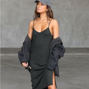 NWT JOAH BROWN RELAXED V NECK DRESS